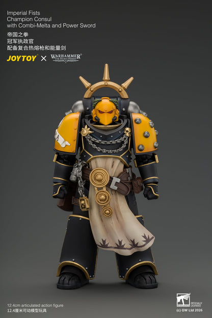 (18/9) Imperial Fists Champion Consul with Combi-Melta and Power Sword - Warhammer "The Horus Heresy" 1/18 Action Figure By JOYTOY