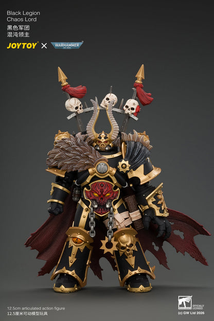 (10/11/2026) Black Legion Chaos Lord with Power Fist, Plasma Pistol and Astartes Chainblade - Warhammer 40K 1/18 Action Figure By JOYTOY