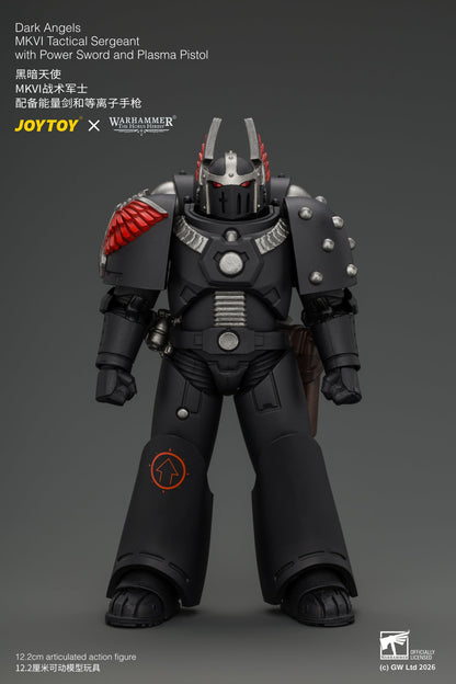 (18/9) Dark Angels MKVI Tactical Sergeant with Power Sword and Plasma Pistol - Warhammer "The Horus Heresy" 1/18 Action Figure By JOYTOY