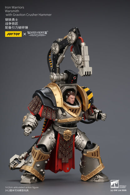 (10/5)Iron Warriors Legion Praevian with Bolt Pistol & Warsmithwith  Graviton Crusher Hammer- "The Horus Heresy” 1/18 Action Figure By JOYTOY