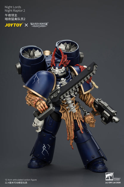 (25/8) Night Lords Night Raptors - "The Horus Heresy" Primarch-Warhammer 30k 1/18 Action Figure By JOYTOY