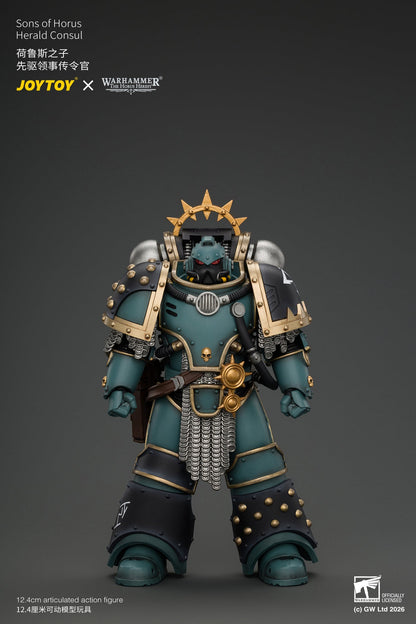 (29/10/2026) Sons of Horus Herald Consul with Icon of Allegiance, Bolt Pistol and Power Weapon - "The Horus (29/10/2026) Heresy" Warhammer 1/18 Action Figure By JOYTOY