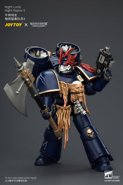 (25/8) Night Lords Night Raptors - "The Horus Heresy" Primarch-Warhammer 30k 1/18 Action Figure By JOYTOY