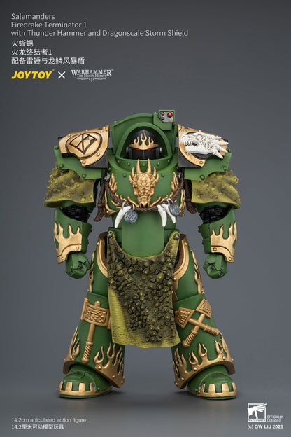 (15/7)Salamanders Firedrake Terminator 1 & Terminator 2 - "The Horus Heresy" Warhammer 40k 1/18 Action Figure By JOYTOY