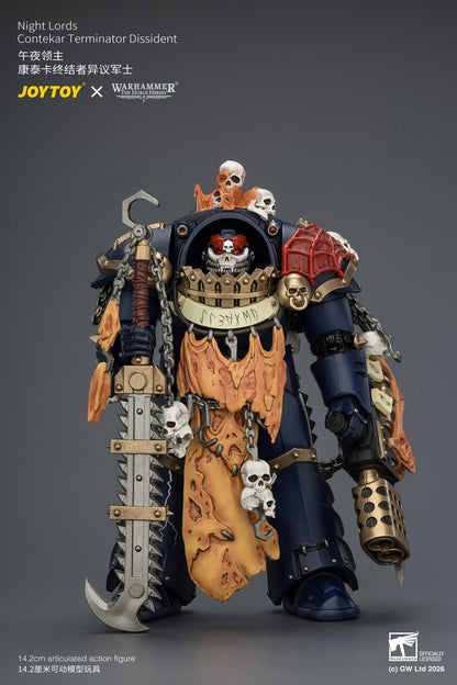 (30/6)Night Lords Contekar Terminator Dissident & Contekar Terminator - "The Horus Heresy" Primarch-Warhammer 40k 1/18 Action Figure By JOYTOY