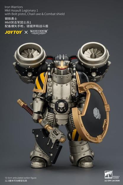(20/6 CUTOFF)Iron Warriors MkII Assault Sergeant & Legionary - Primarch-Warhammer 40k 1/18 Action Figure By JOYTOY