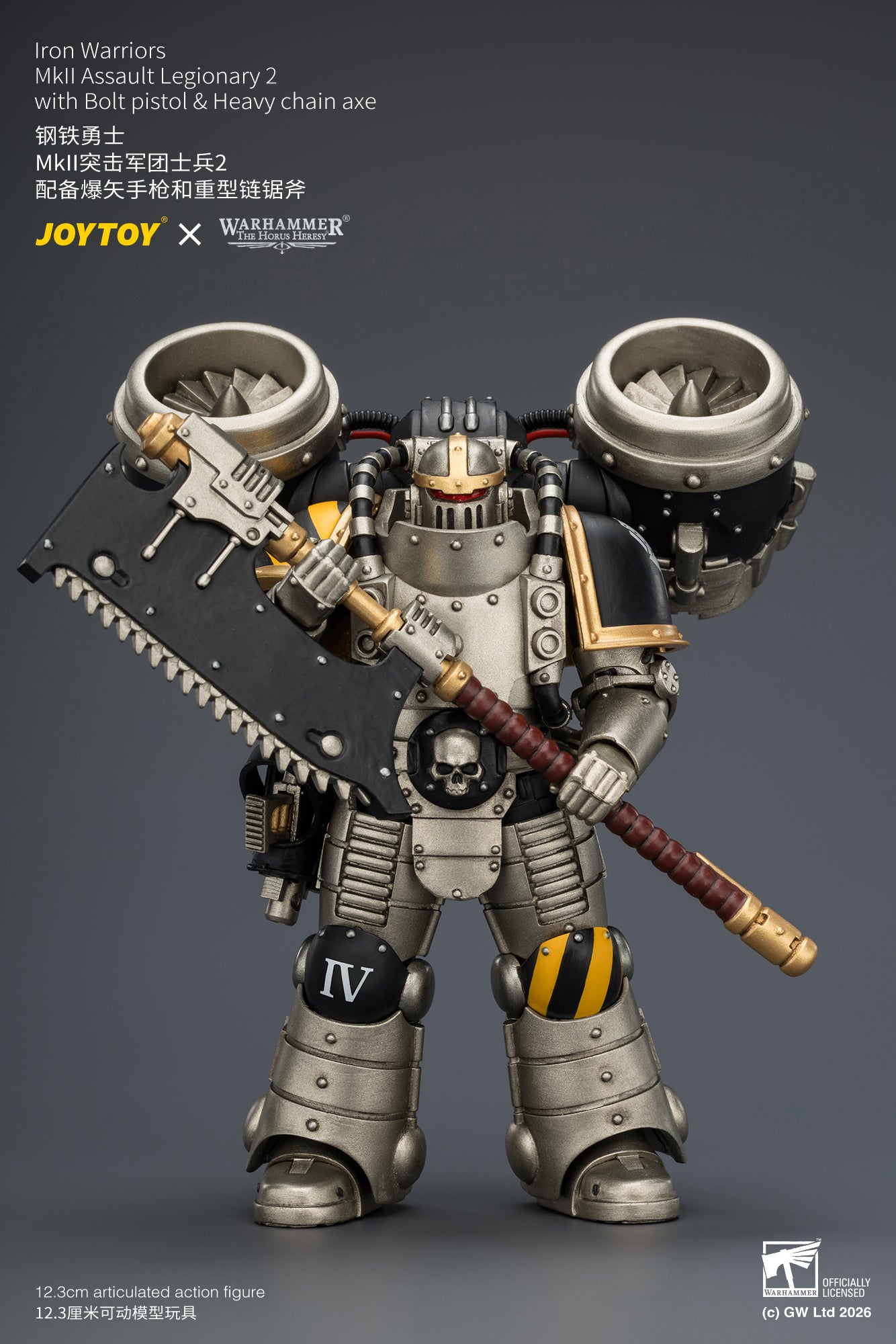 (20/6 CUTOFF)Iron Warriors MkII Assault Sergeant & Legionary - Primarch-Warhammer 40k 1/18 Action Figure By JOYTOY