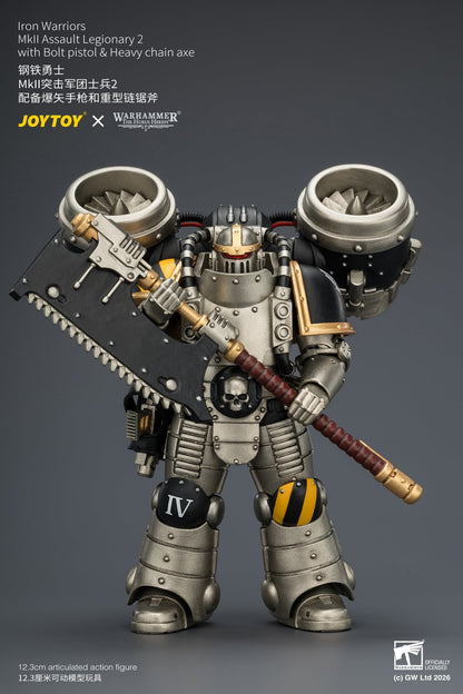 (20/6 CUTOFF)Iron Warriors MkII Assault Sergeant & Legionary - Primarch-Warhammer 40k 1/18 Action Figure By JOYTOY