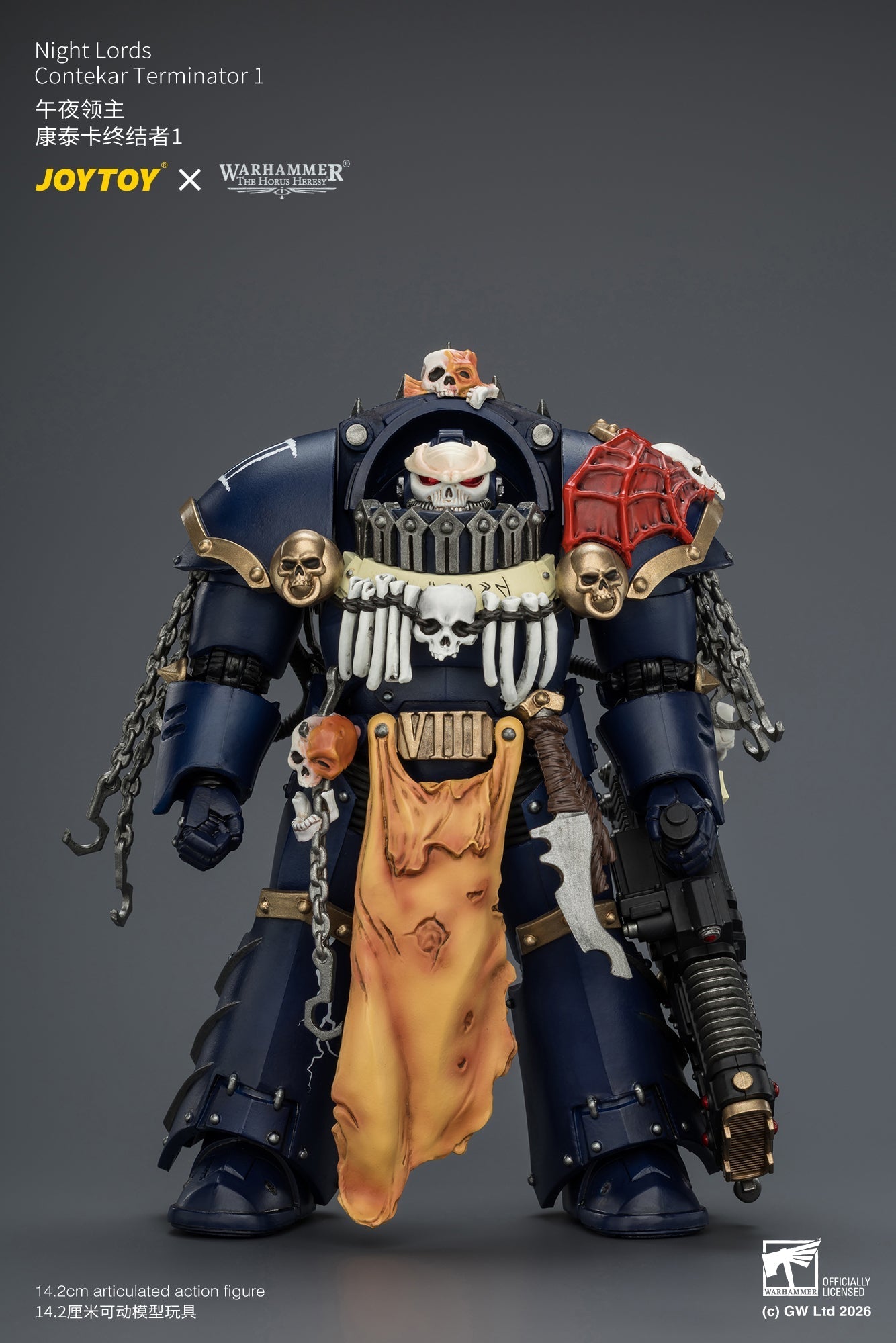 (30/6)Night Lords Contekar Terminator Dissident & Contekar Terminator - "The Horus Heresy" Primarch-Warhammer 40k 1/18 Action Figure By JOYTOY