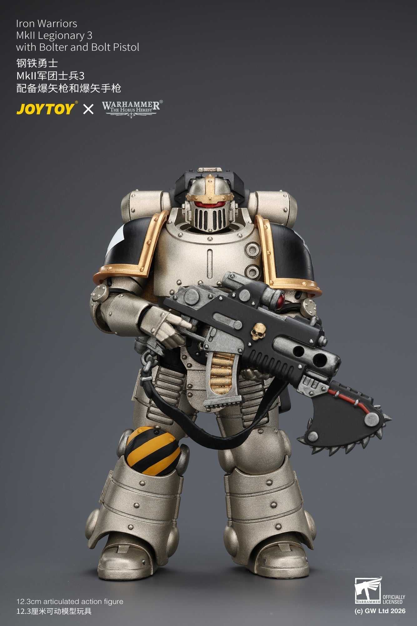 (20/6 CUTOFF) Iron Warriors Mkll Tactical Sergeant & Legionary - Primarch-Warhammer 40k 1/18 Action Figure By JOYTOY
