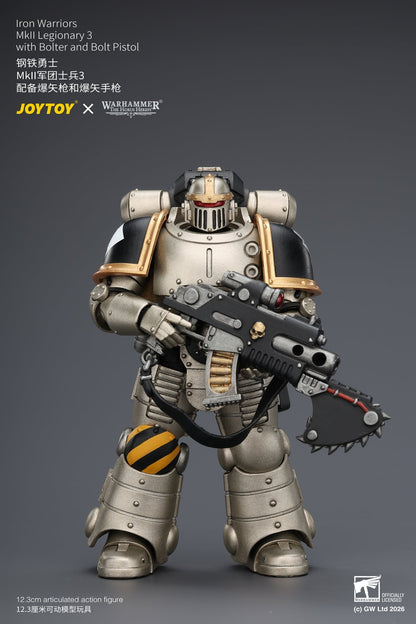 (20/6 CUTOFF) Iron Warriors Mkll Tactical Sergeant & Legionary - Primarch-Warhammer 40k 1/18 Action Figure By JOYTOY