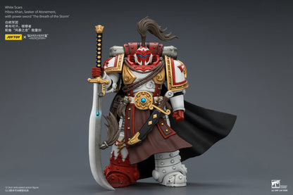 (20 MAR CUTOFF) White Scars Qin Xa & Hibou Khan &Contemptor Dreadnought-Warhammer 40k 1/18 Action Figure By JOYTOY