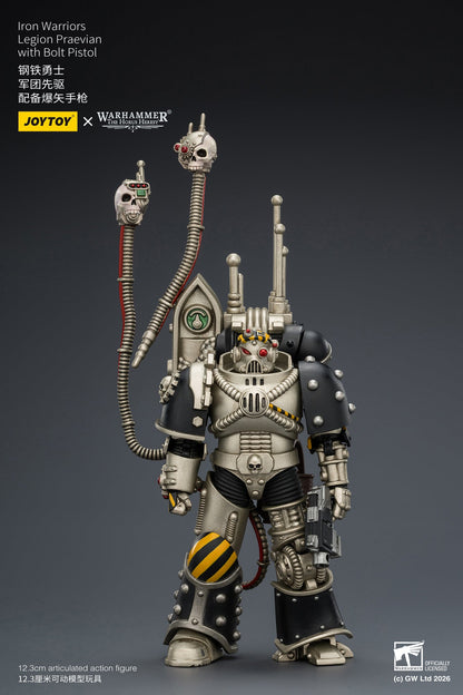 (10/5)Iron Warriors Legion Praevian with Bolt Pistol & Warsmithwith  Graviton Crusher Hammer- "The Horus Heresy” 1/18 Action Figure By JOYTOY