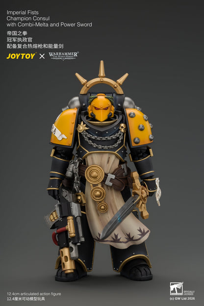 (18/9) Imperial Fists Champion Consul with Combi-Melta and Power Sword - Warhammer "The Horus Heresy" 1/18 Action Figure By JOYTOY