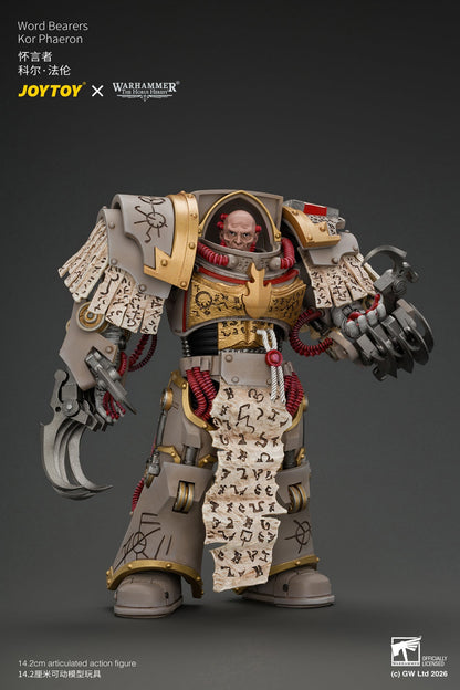 (29/10/2026) Word Bearers Kor Phaeron with Patriarch's Claws - "The Horus Heresy" Warhammer 1/18 Action Figure By JOYTOY