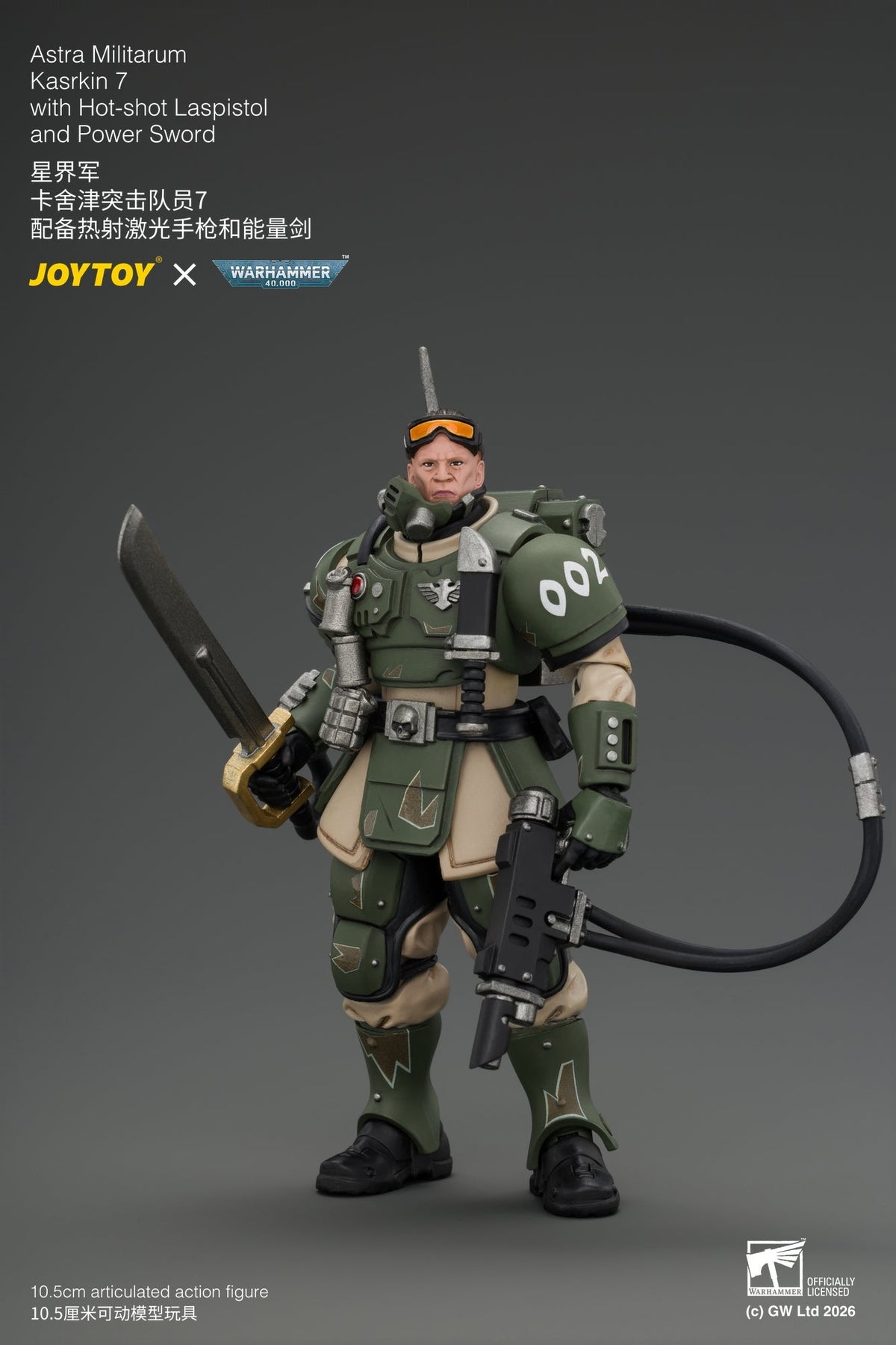 (30/8) Astra Militarum Kasrkin Squad - Warhammer 40K 1/18 Action Figure By JOYTOY