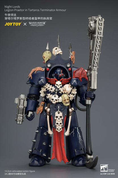 (30/6)Night Lords Legion Praetor in Tartaros Terminator Armour - "The Horus Heresy" Primarch-Warhammer 40k 1/18 Action Figure By JOYTOY