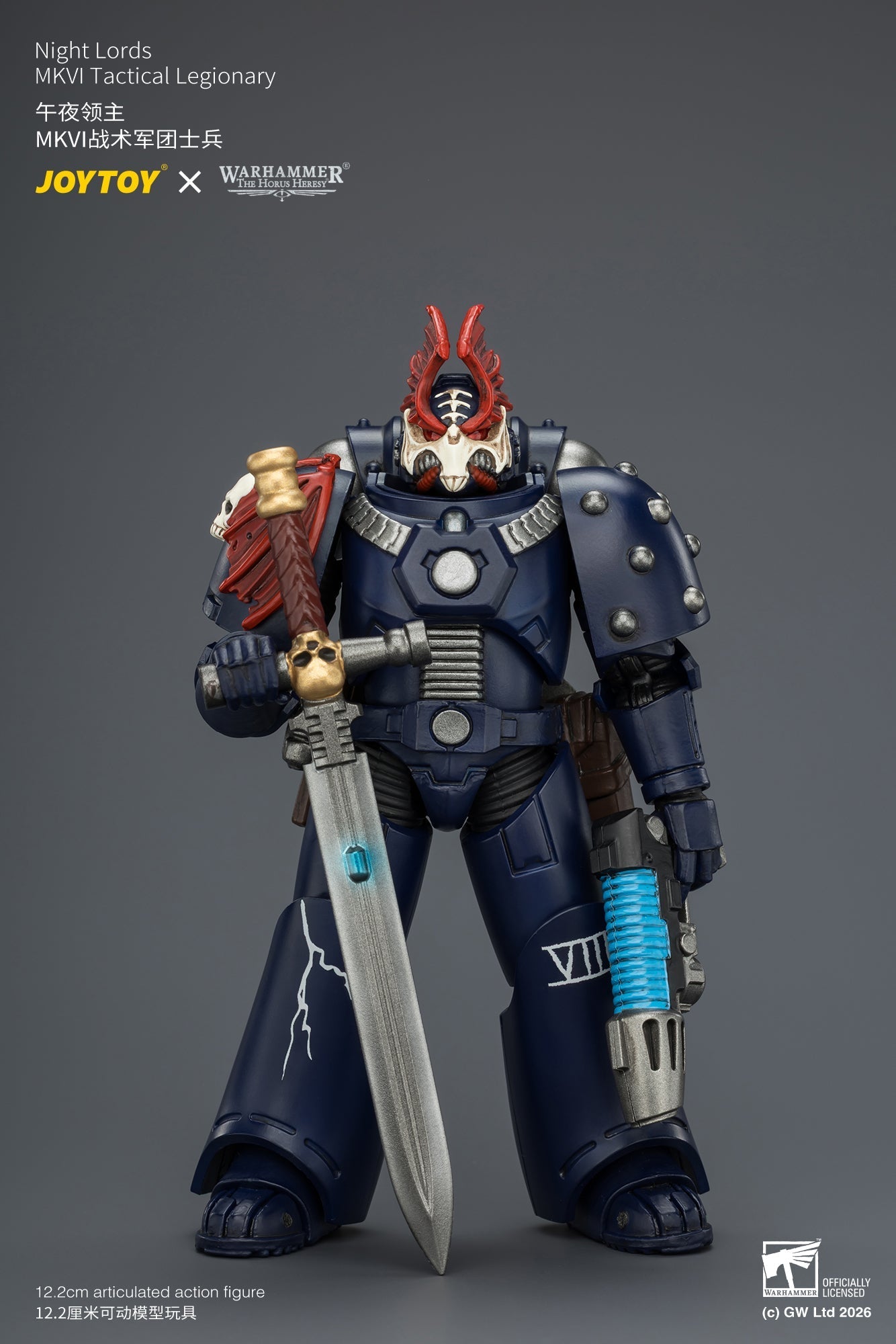 (30/6)Night Lords MKVI Tactical Legionary & MK III Tactical Legionary - "The Horus Heresy" Primarch-Warhammer 40k 1/18 Action Figure By JOYTOY