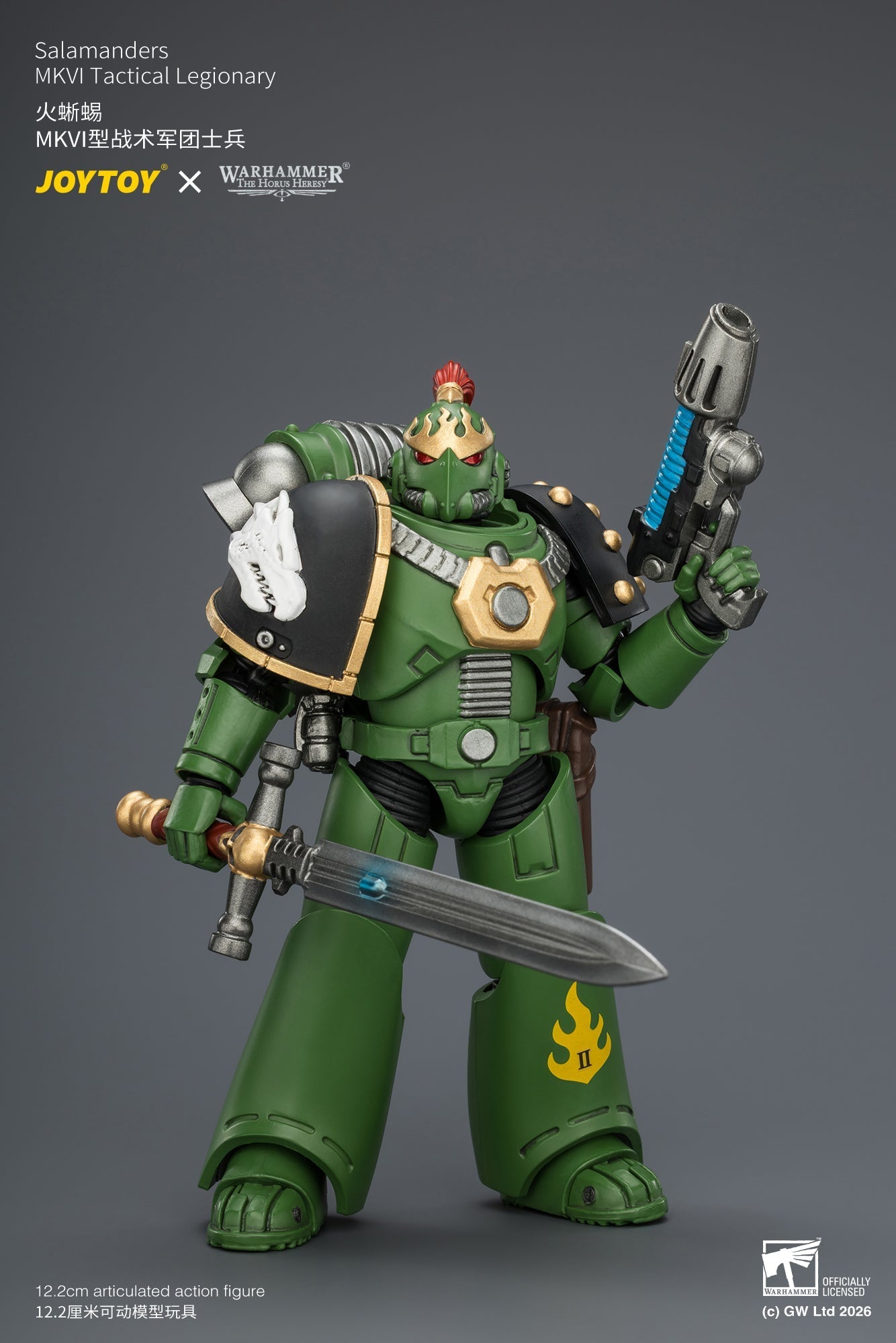 (15/7) Salamanders MK III Tactical Legionary & MKVI Tactical Legionary - "The Horus Heresy" Warhammer 40k 1/18 Action Figure By JOYTOY