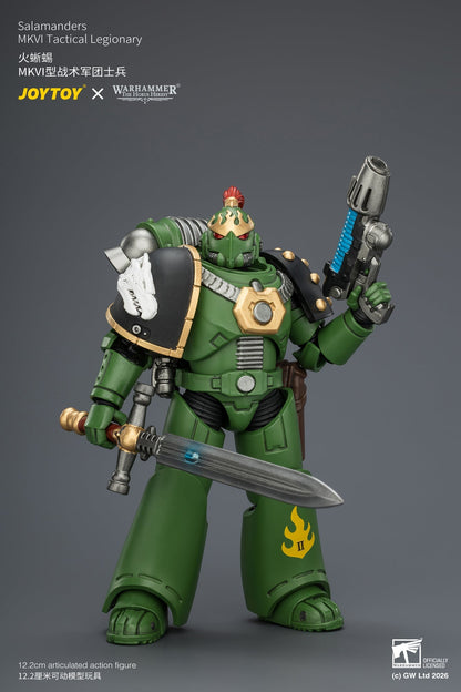 (15/7) Salamanders MK III Tactical Legionary & MKVI Tactical Legionary - "The Horus Heresy" Warhammer 40k 1/18 Action Figure By JOYTOY