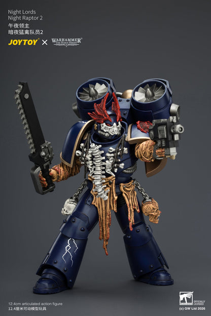(25/8) Night Lords Night Raptors - "The Horus Heresy" Primarch-Warhammer 30k 1/18 Action Figure By JOYTOY