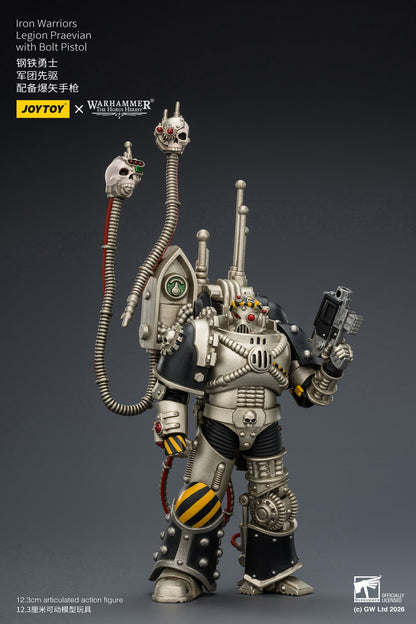 (10/5)Iron Warriors Legion Praevian with Bolt Pistol & Warsmithwith  Graviton Crusher Hammer- "The Horus Heresy” 1/18 Action Figure By JOYTOY