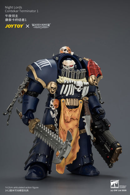 (30/6)Night Lords Contekar Terminator Dissident & Contekar Terminator - "The Horus Heresy" Primarch-Warhammer 40k 1/18 Action Figure By JOYTOY