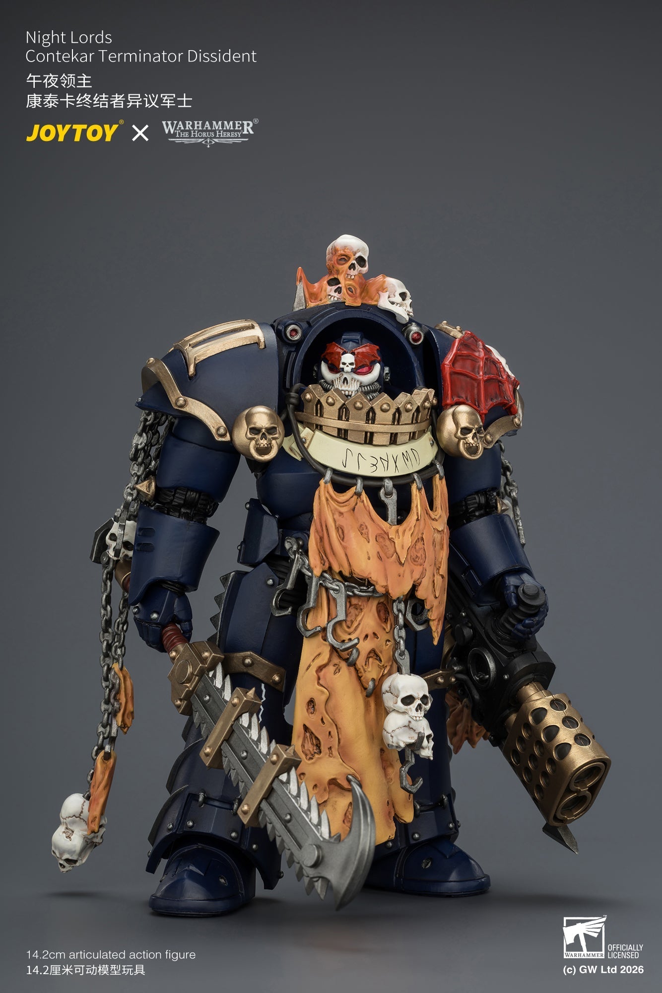 (30/6)Night Lords Contekar Terminator Dissident & Contekar Terminator - "The Horus Heresy" Primarch-Warhammer 40k 1/18 Action Figure By JOYTOY