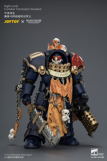 (30/6)Night Lords Contekar Terminator Dissident & Contekar Terminator - "The Horus Heresy" Primarch-Warhammer 40k 1/18 Action Figure By JOYTOY