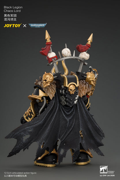 (10/11/2026) Black Legion Chaos Lord with Power Fist, Plasma Pistol and Astartes Chainblade - Warhammer 40K 1/18 Action Figure By JOYTOY