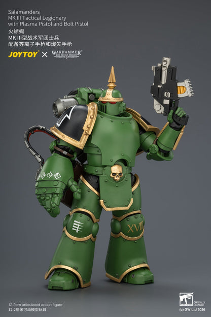 (15/7) Salamanders MK III Tactical Legionary & MKVI Tactical Legionary - "The Horus Heresy" Warhammer 40k 1/18 Action Figure By JOYTOY