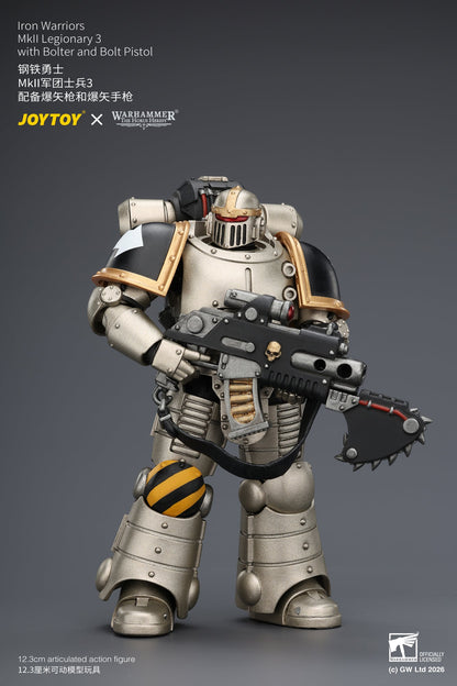 (20/6 CUTOFF) Iron Warriors Mkll Tactical Sergeant & Legionary - Primarch-Warhammer 40k 1/18 Action Figure By JOYTOY