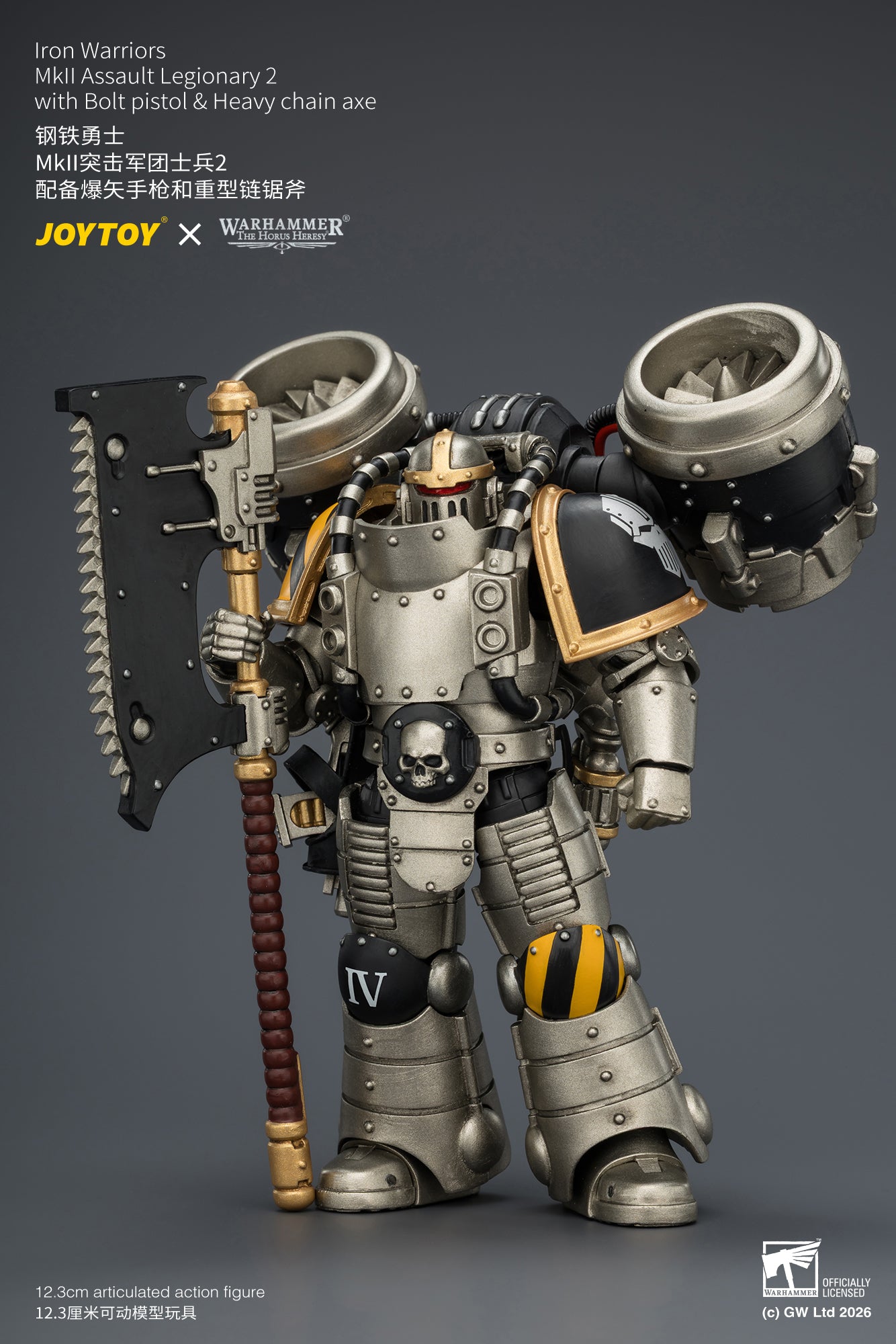 (20/6 CUTOFF)Iron Warriors MkII Assault Sergeant & Legionary - Primarch-Warhammer 40k 1/18 Action Figure By JOYTOY
