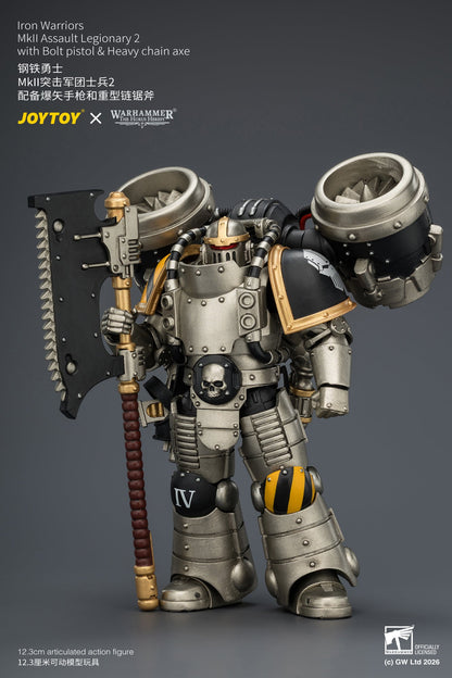 (20/6 CUTOFF)Iron Warriors MkII Assault Sergeant & Legionary - Primarch-Warhammer 40k 1/18 Action Figure By JOYTOY