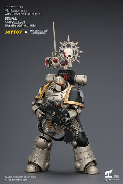 (20/6 CUTOFF) Iron Warriors Mkll Tactical Sergeant & Legionary - Primarch-Warhammer 40k 1/18 Action Figure By JOYTOY