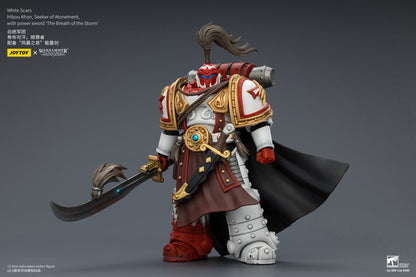(20 MAR CUTOFF) White Scars Qin Xa & Hibou Khan &Contemptor Dreadnought-Warhammer 40k 1/18 Action Figure By JOYTOY