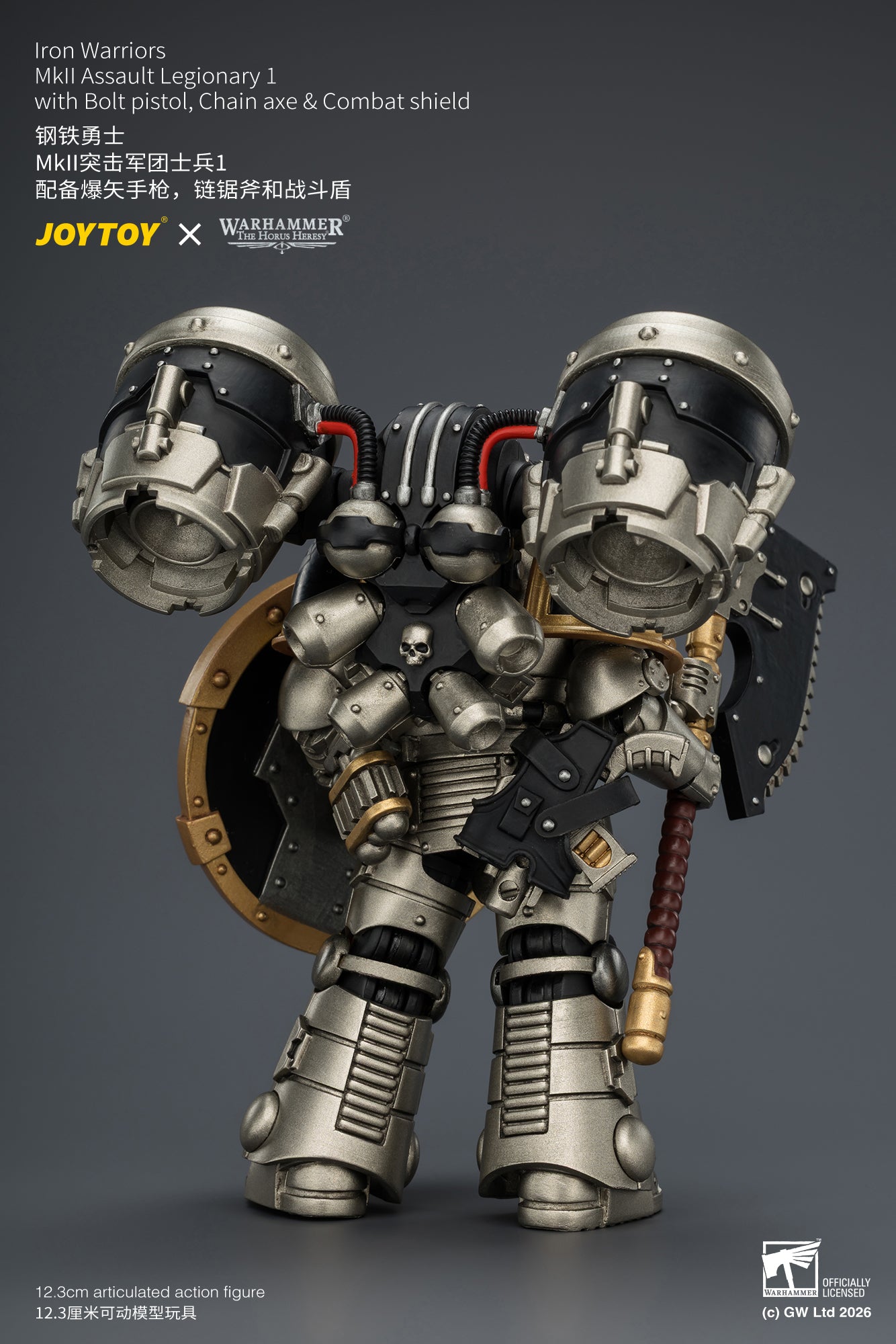 (20/6 CUTOFF)Iron Warriors MkII Assault Sergeant & Legionary - Primarch-Warhammer 40k 1/18 Action Figure By JOYTOY