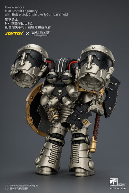 (20/6 CUTOFF)Iron Warriors MkII Assault Sergeant & Legionary - Primarch-Warhammer 40k 1/18 Action Figure By JOYTOY
