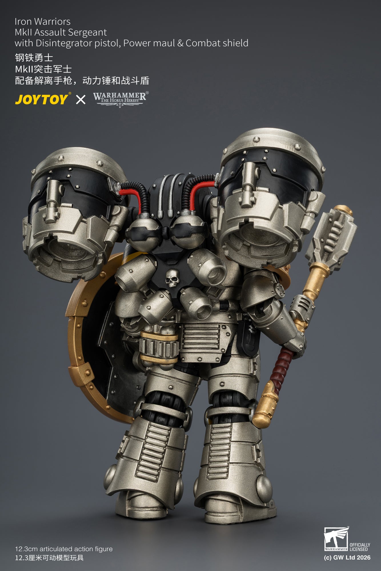(20/6 CUTOFF)Iron Warriors MkII Assault Sergeant & Legionary - Primarch-Warhammer 40k 1/18 Action Figure By JOYTOY
