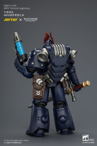 (30/6)Night Lords MKVI Tactical Legionary & MK III Tactical Legionary - "The Horus Heresy" Primarch-Warhammer 40k 1/18 Action Figure By JOYTOY