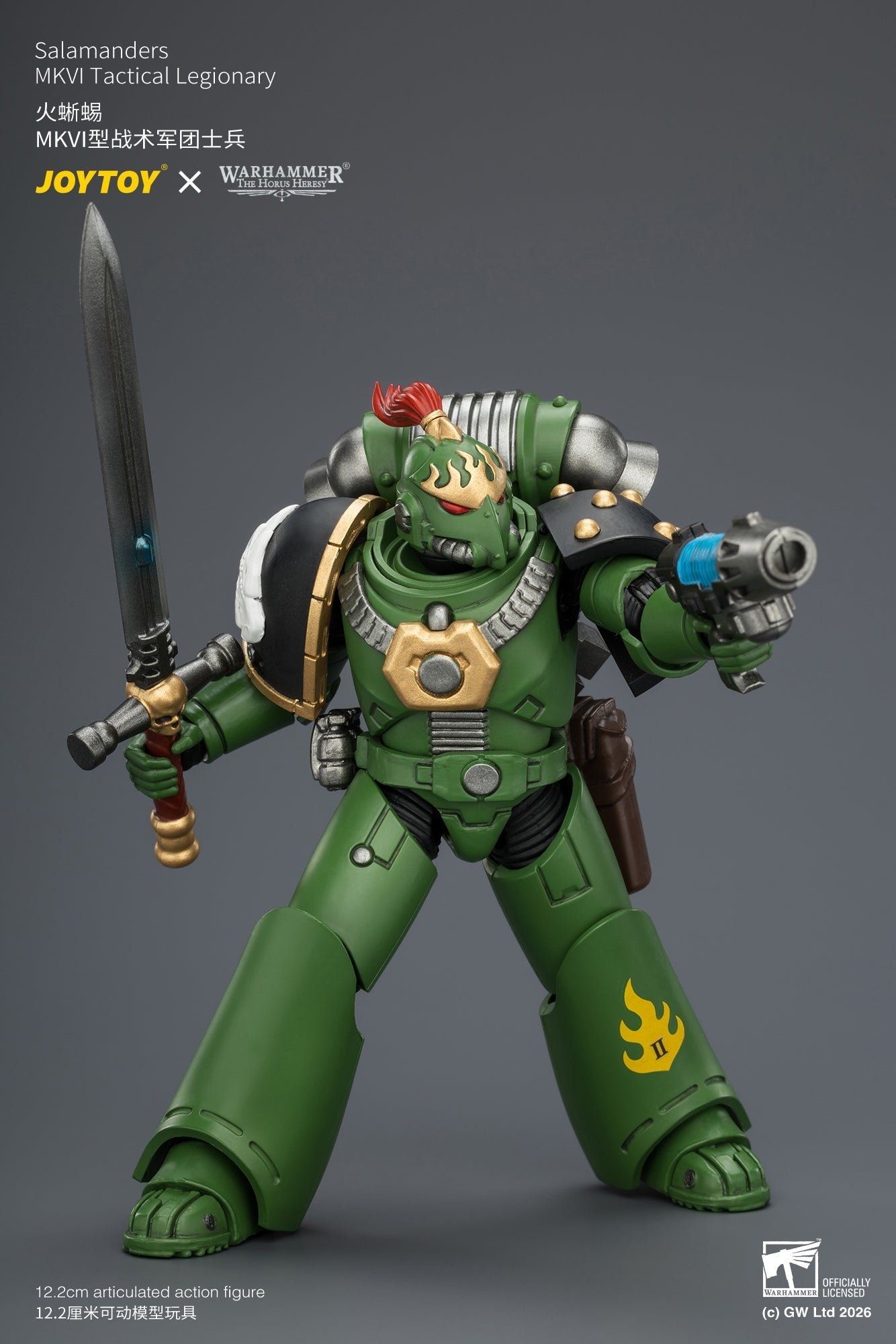 (15/7) Salamanders MK III Tactical Legionary & MKVI Tactical Legionary - "The Horus Heresy" Warhammer 40k 1/18 Action Figure By JOYTOY