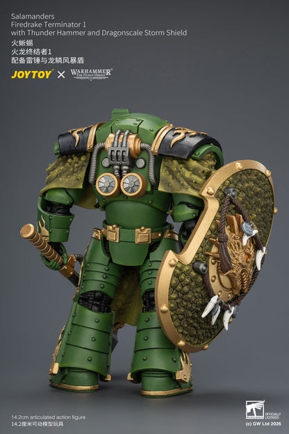 (15/7)Salamanders Firedrake Terminator 1 & Terminator 2 - "The Horus Heresy" Warhammer 40k 1/18 Action Figure By JOYTOY