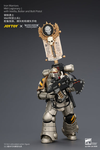 (20/6 CUTOFF) Iron Warriors Mkll Tactical Sergeant & Legionary - Primarch-Warhammer 40k 1/18 Action Figure By JOYTOY
