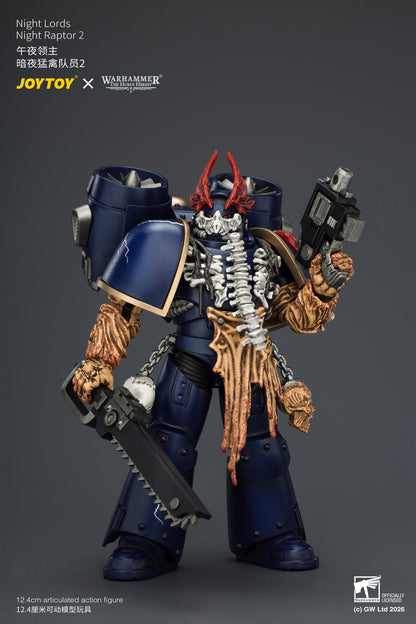 (25/8) Night Lords Night Raptors - "The Horus Heresy" Primarch-Warhammer 30k 1/18 Action Figure By JOYTOY