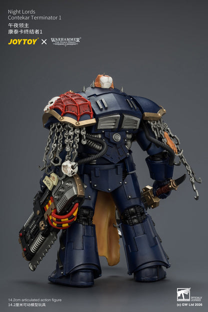 (30/6)Night Lords Contekar Terminator Dissident & Contekar Terminator - "The Horus Heresy" Primarch-Warhammer 40k 1/18 Action Figure By JOYTOY