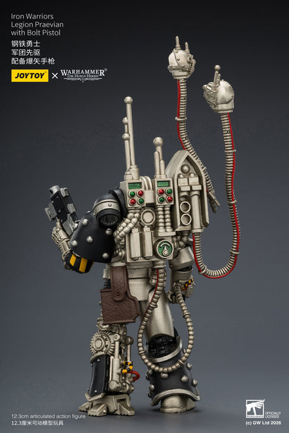 (10/5)Iron Warriors Legion Praevian with Bolt Pistol & Warsmithwith  Graviton Crusher Hammer- "The Horus Heresy” 1/18 Action Figure By JOYTOY