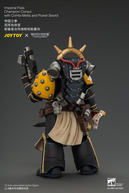 (18/9) Imperial Fists Champion Consul with Combi-Melta and Power Sword - Warhammer "The Horus Heresy" 1/18 Action Figure By JOYTOY