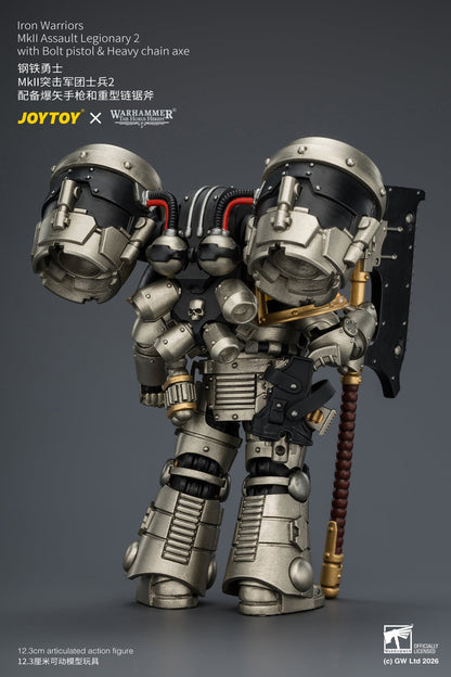 (20/6 CUTOFF)Iron Warriors MkII Assault Sergeant & Legionary - Primarch-Warhammer 40k 1/18 Action Figure By JOYTOY