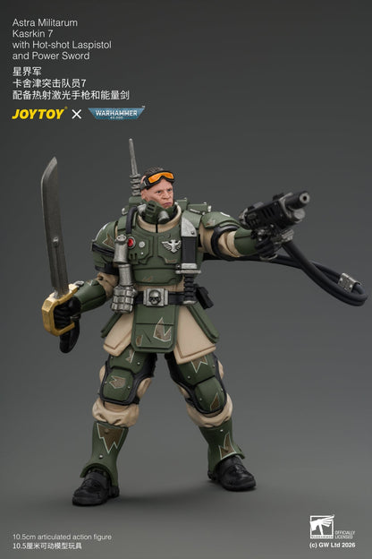(30/8) Astra Militarum Kasrkin Squad - Warhammer 40K 1/18 Action Figure By JOYTOY