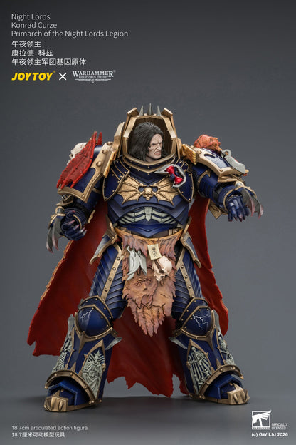 (25/8) Night Lords Konrad Curze Primarch of the Night Lords Legion - "The Horus Heresy" Warhammer 30k 1/18 Action Figure By JOYTOY